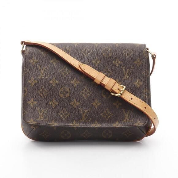 LOUIS VUITTON Brown Monogram Leather Shoulder Bag - Picture 1 of 9